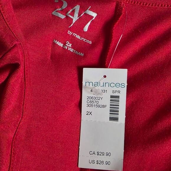 Maurices 24/7 Coral Dolman Top Women’s 3X NWT - Picture 4 of 5